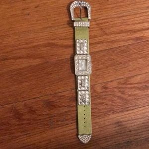 Western watch with rhinestones, works,rarely used
